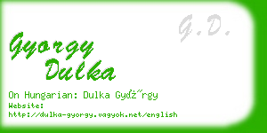 gyorgy dulka business card